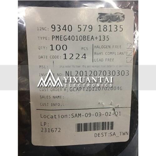 50PCS/LOT 100PCS/LOT 500PCS/LOT Free Shipping! 100% New Original PMEG4010BEA PMEG4010 V3 SOD323