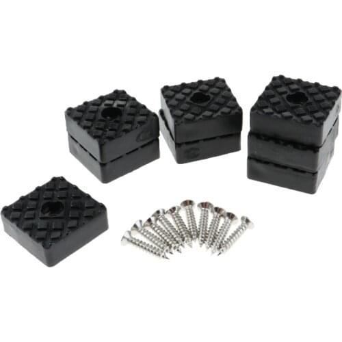 8pcs Wood Furniture Rubber Feet Pad for Table Desk Chair Sofa Couch Ottoman Stool Leg Pad Floor Carpet Saver Square