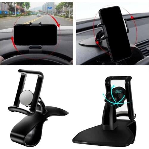 60 degree rotation Car HUD Dashboard Mount Holder Stand Cell For Universal Mobile GPS Bracket Car Phone Bracket F2D4