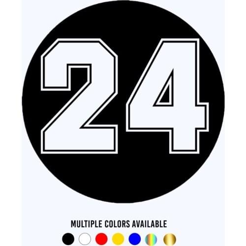 CK20187# Funny Vinyl Decal Digital 24 Car Sticker Waterproof Auto Decors on Truck Bumper Rear Window