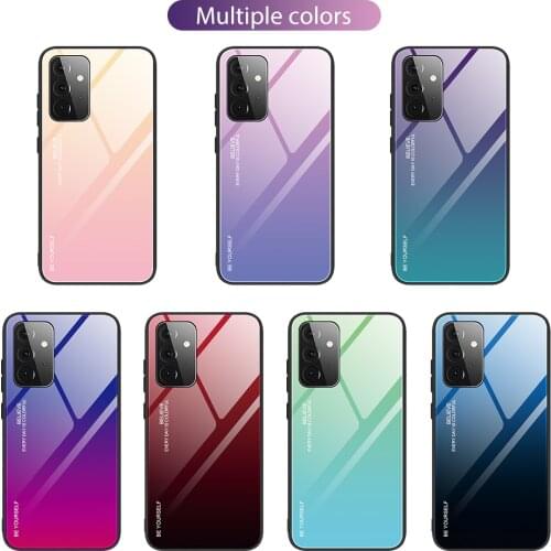 Gradient Glass Phone Case For Galaxy A 52 72 32 42 Protective Cases For Samsung M62 F62 S21 S20 Plus Ultra FE For Galaxy A52 A72