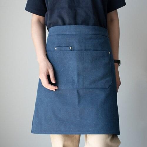Canvas Waist Cook Apron Cotton Strap Cafe Barista Bartender Baker Pastry Chef Uniform Florist Restaurant Culinary Work Wear K68