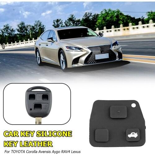Lightness Portability Rubber Button Pad No Space Occupy for TOYOTA Corolla Avensis RAV4 Lexus Remote Car Key Shell