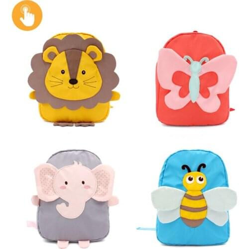 Fashion Children School Bags 3D Cartoon Print Plush Kids Backpack Kindergarten Boys and Girls School Bags Mini Backpack Book Bag