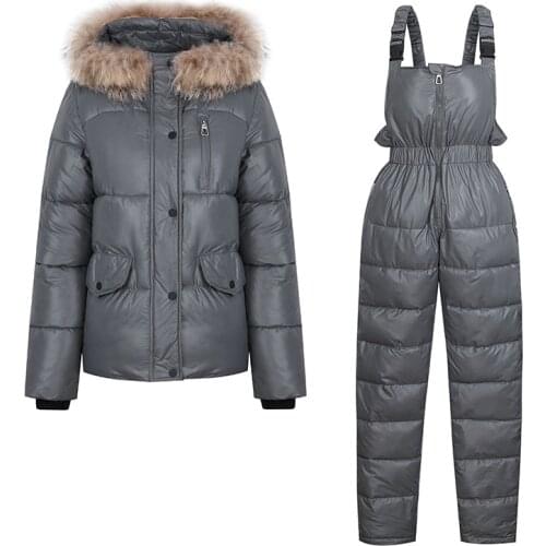 Fashion Two Piece Outfits For Women Long Sleeve Hooded Coat And Cotton Pants New Winter Parka Ladies Solid Thick Casual Suit Set