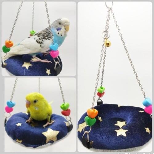 Bird Sleeping Hammock Swing Soft Plush Bagel Bed