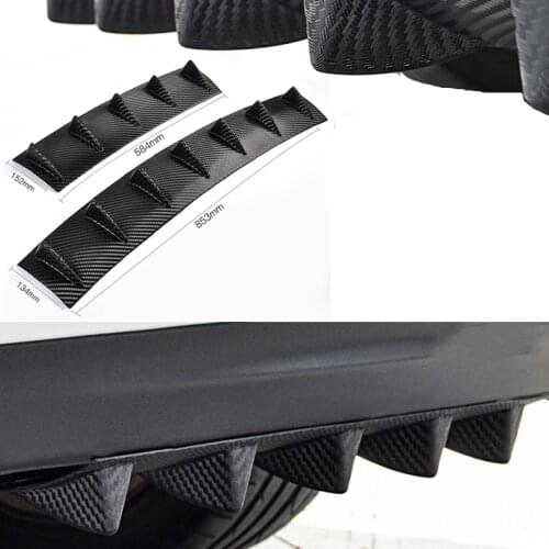 New 5 Fin 7 Fin Tail Wing Lower Rear Body Spoiler Shark Fin Rear Bumper Lip Diffuser ABS Spoiler Trim Cover
