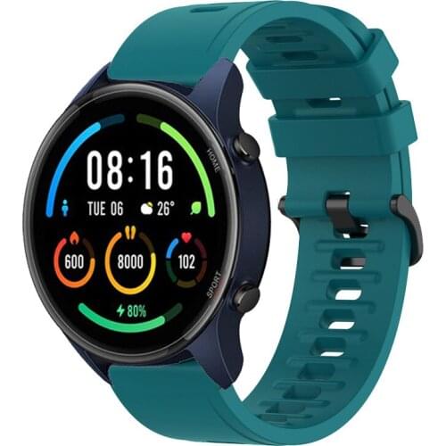 22mm Silicone Band For xiaomi mi watch color strap bracelet for xiaomi mi smart watch color black global replacement sport