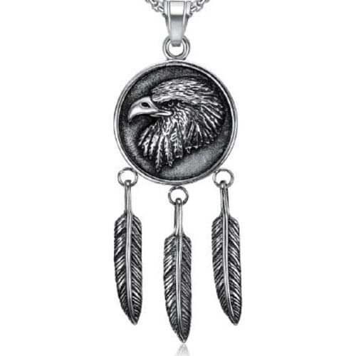 Retro Personality Wing Eagle Pendant Stainless Steel Silver Color Pendant Mens Motorcycle Club Party Jewelry Accessories