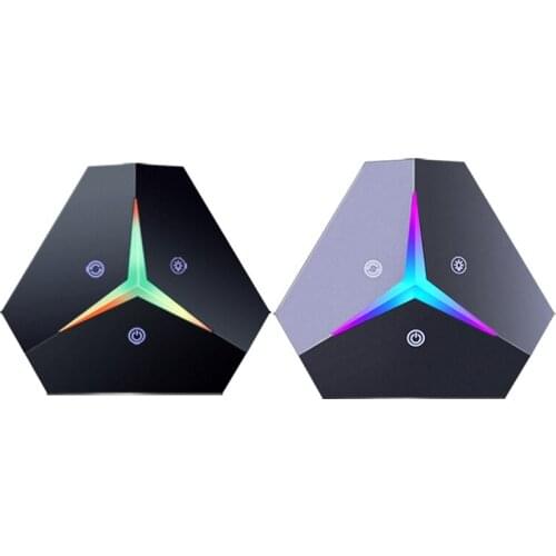 Computer Switch RGB Power Supply Button Power Button+Restart Button+Lighting Button Waterproof Switch for Desktop