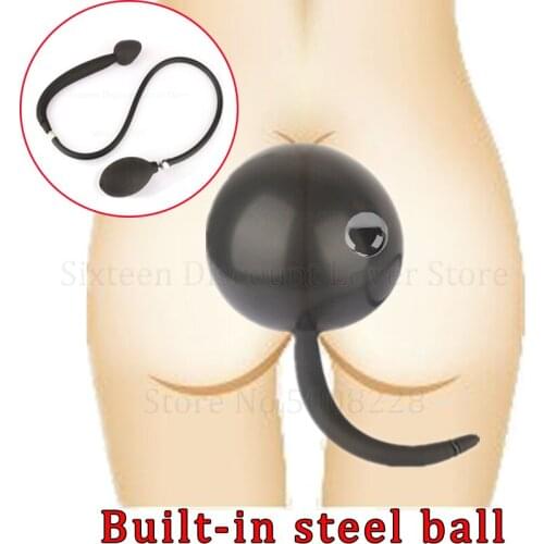 Sex Shop New Inflatable Huge Anal Plug Buttplug Tail Prostate Massage Vagina Anus Dilator Adult Games Anal Sex Toy For Woman Men