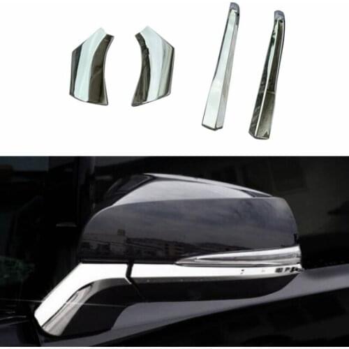 Outside Door Rearview Mirror Strip Cover Trim Fit For TOYOTA RAV4 RAV 4 2019 2020 Accessories Exterior ABS Chrome Style