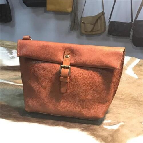 YourSeason Ladies Simple Cow Leather Small Bags 2021 Vintage Shoulder Women Messenger Bags Casual Solid Color