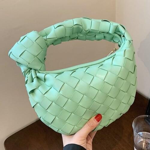 Korean style women handbags Soft PU Leather Female Shoulder Bag Small ladies Hand Bag 2021 new Design wristlet hobs bags Green