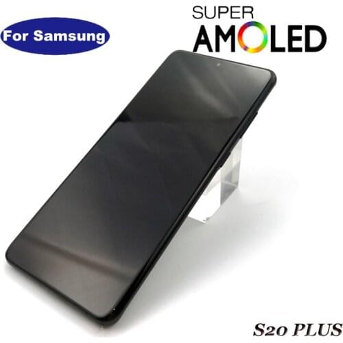 Super AMOLED LCD For SAMSUNG GALAXY S20 PLUS G985 G985F G985F/DS With Frame LCD Display Touch Screen Digitizer Assembly 6.7 inch