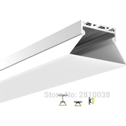 50 X 2M Sets/Lot Office lighting led strip light profile Trapezoidal type aluminium led housing channel for suspension light