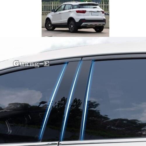 For Ford TERRITORY 2019 2020 2021 Car PC Material Pillar Post Cover Door Trim Window Piano Black Molding Sticker Plate Parts