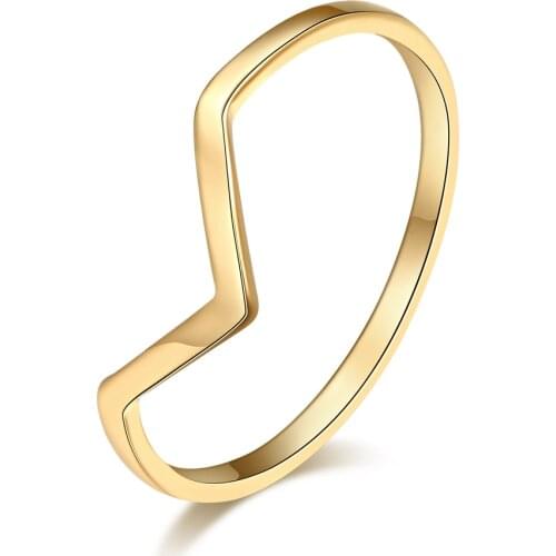 DOTIFI Ladies Simple Fashion 316L Stainless Steel Ring Gold And Silver Color Wedding Jewelry Ladies Gift R235