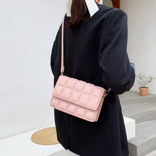 Checkered women bag new style shoulder bag small square handbag 01-SB-fgcgdj