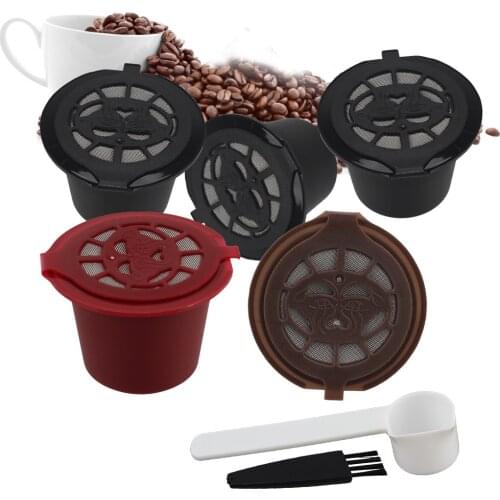 Coffeeware Coffee Filter With Spoon Brush Coffee Capsules Cup For Nespresso Reusable
