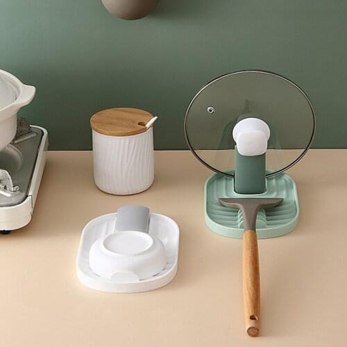 Kitchen Spoon Holder Cooking Tools Kitchen Spoon Rest Utensil Spatula Holder Heat Resistant Storage Shelves With Foldable Buckle