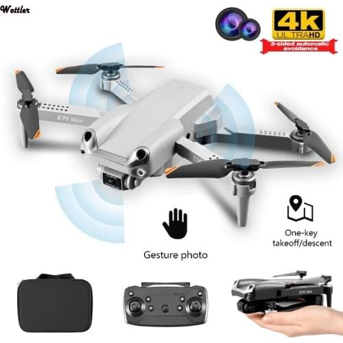 K99 Max Drone 2.4GHZ WiFi 4K HD Dual Camera Aerial Photography Dron Three-way Obstacle Avoidance Folding Quadcopter Toys