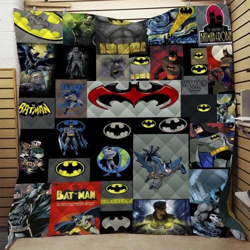 Batman Air Conditioning Summer Cool Quilt Disney Mickey Minnie Mouse Kid Children Boy Girl Bedding Gift Throw Sofa Bed Washable