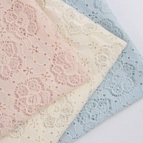 2021 Newest Cotton Lace Cloth Floral Embroidered Lace Cloth Womens Summer Cotton Cloth Hollow Lace Fabric