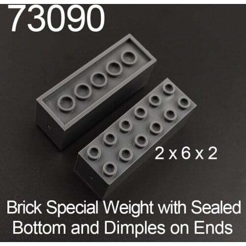 73090 High-tech NEW 50Grams Brick Special 2 x 6 x 2 Weight with Sealed Bottom and Dimples on Ends Building Block Parts MOC Toys