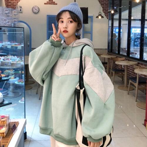 Plush and thickened new spring autumn 2021 fashion oversized Sweatshirt oversized hoodie hoodies for teen girls