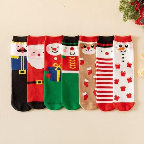 Autumn and Winter Socks Womens Cotton Socks New Years Christmas Socks Womens Creative Cartoon Animal Socks Korean Gift Socks