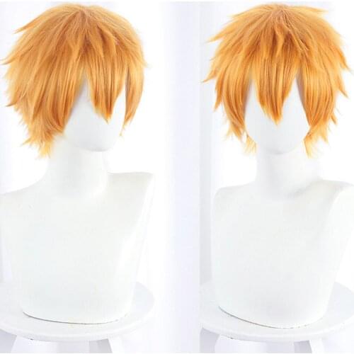 Anime Toilet-bound Hanako-kun cosplay wig Minamoto Kou wig Golden Short Cosplay Anime Cosplay Wig Heat Resistant Synthetic Wigs
