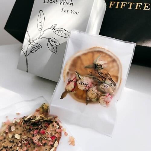 100pcs Bird Plastic Cookie Packaging Bags Cupcake Wrapper Bags Birthday Party Wedding Decorations DIY Custom Baking Bag