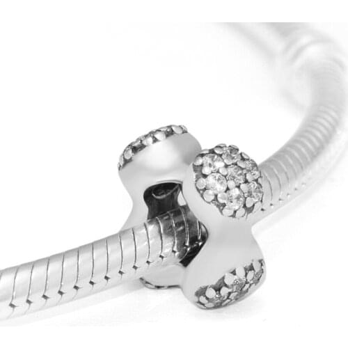 Fits For Pandora Charms Bracelets Modern LovePods Spacer Beads 100% 925 Sterling-Silver-Jewelry Free Shipping