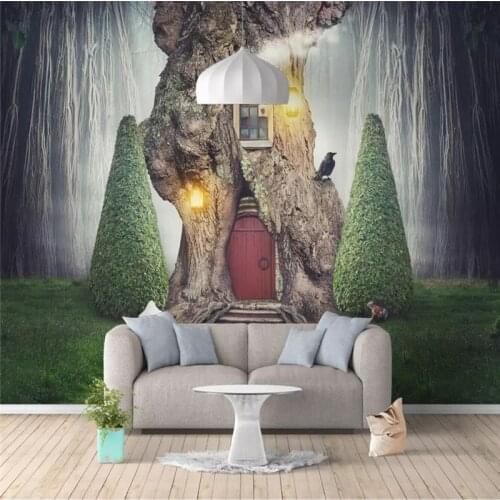 Custom 3d wallpaper Nordic animal dream grass background wall painting high-grade waterproof material