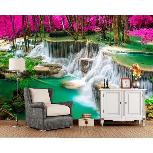Custom Thailand Tropics Waterfalls Crag Nature photo wallpaper living room children room sofa TV wall papel de parede