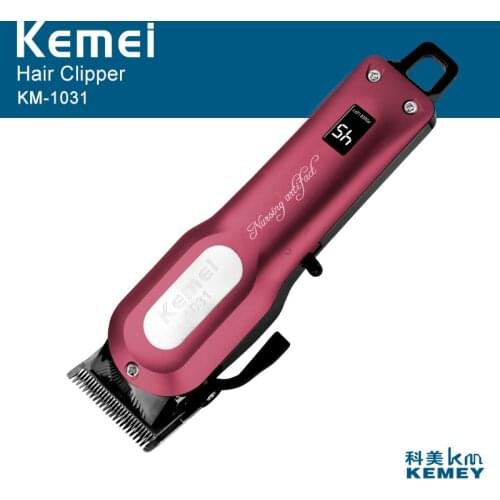 Kemei KM-1031 Professional Hair Clipper Electric Hair Beard Trimmer Powerful Hair Shaving Razor Cordless Hair Cutting Machine