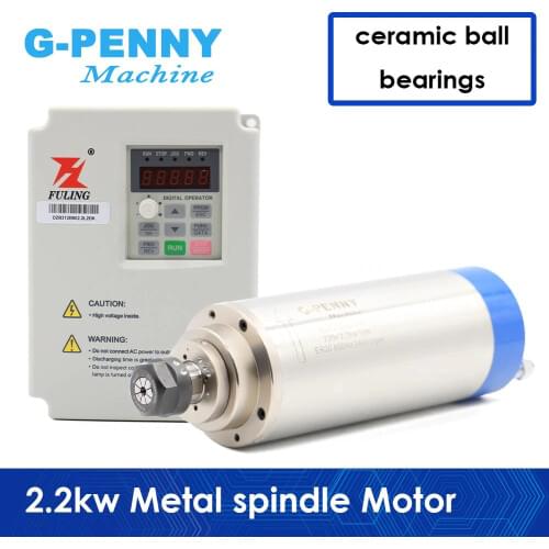 Professional Metal working spindle 2.2kw spindle motor for iron,copper,steel 800Hz Pole=4 & Fuling VFD Used for metal,iron