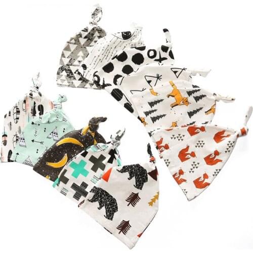 0-3 Years Baby Kids Hats Newborn Cartoon Fox Print Photography Props Toddler Infant Autumn Spring Soft Cotton Boy Girl Hat Caps