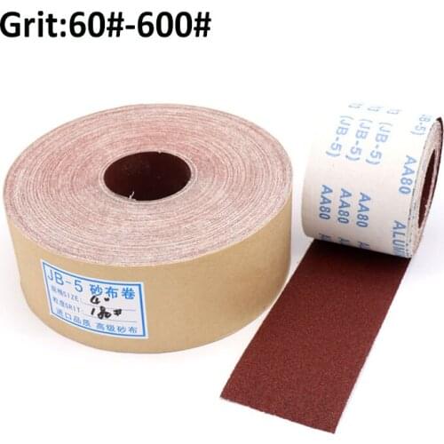1-5Pcs 60-600 Grit Polishing Sandpaper Emery Cloth Roll Sanding Belt Tools For Metal Wood Dremel