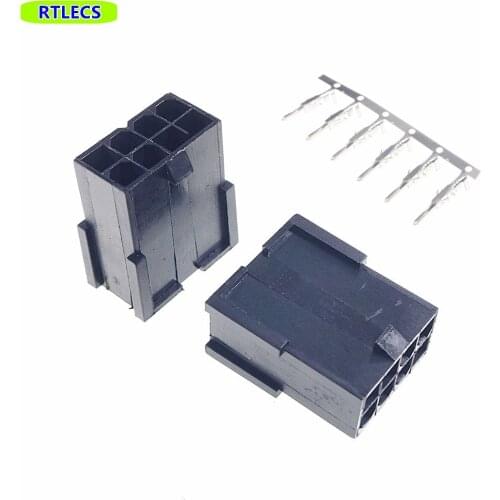 10pcs 5559 8 Position 8 Pin 4.20 mm Female Housing PCI-E PCIe Graphics Card GPU Power Connector Plastic Shell + Contact Terminal