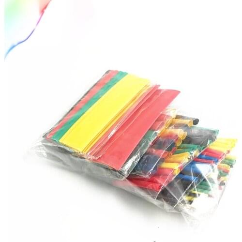164Pcs Assorted Polyolefin Heat Shrink Tubing Tube Cable Sleeves Wrap Wire Set 8 Size Multicolor/Black