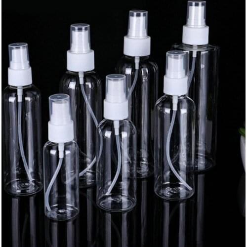 20/30/50/80/100ml Portable Empty Spray Disinfectant Bottles Atomizer Spray Refillable Bottle Container Small Transparent Bottles