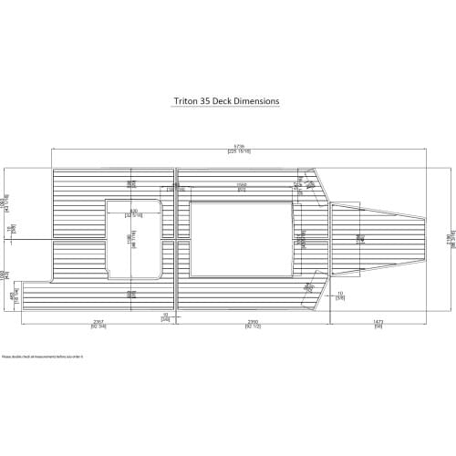 2015-2018 Triton 35 Boat EVA Teak Decking Pad