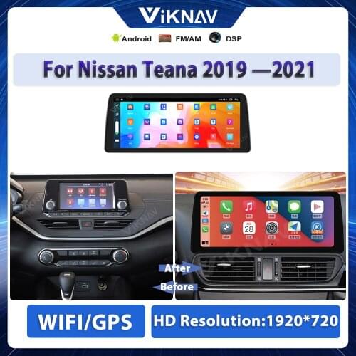 12.3 inch Car Radio For Nissan Teana 2019 2020 2021 Navigation stereo GPS Android head unit receiver Multimedia Video Player