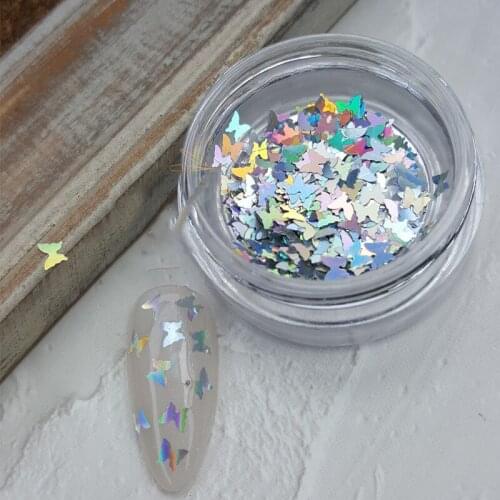 3 Bag Butterfly Glitter Nail Sequins Diy Mobile Phone Beauty Glitter 3D Flakes Holographic Nail Art Home Sequins for Crafts