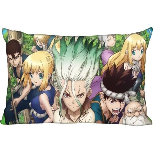 Nice Dr. Stone Anime Pillowcase 45x35cm(One Side) New Rectangle Zipper Print Throw Wedding Decorative Pillowcase Cover