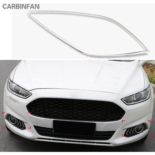 For Ford Mondeo Fusion 2013 -2016 Car Front Fog light eyebrow trim strip Stickers Car Accessories 2pcs/set C1472