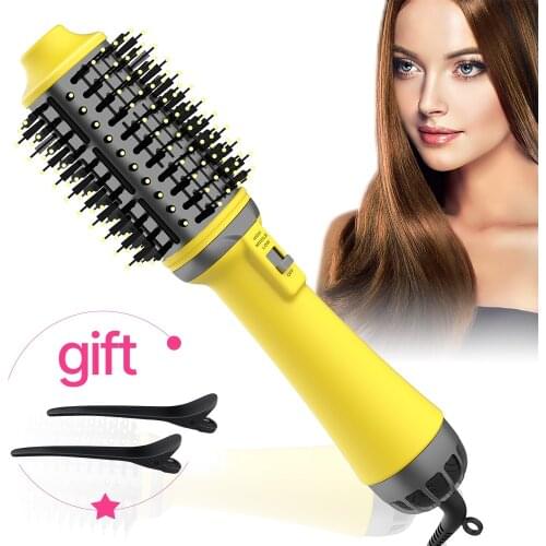 One Step Hair Dryer Hair Straightener Curler Negative Ions Hair Blow Dryer Straightener Brush Smooth Frizz & Ionic Technology