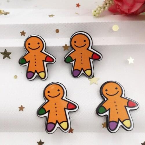 Kawaii Colorful Scarecrow Flat Back Acrylic Sheet Miniature Pattern 8 Pcs Applique DIY Scrapbook Christmas Decor Crafts